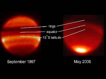В атмосфере Сатурна нашли колебания с пятнадцатилетним периодом 