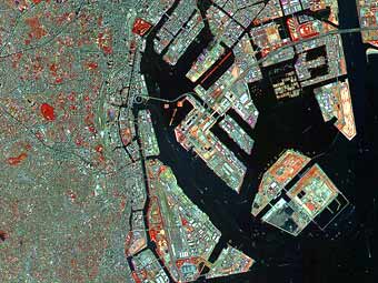 Токио. Спутниковый снимок NASA