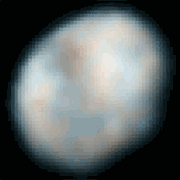 Это новое изображение Весты. Здесь скорость вращения увеличена; в действительности сутки Весты длятся 5,34 часа